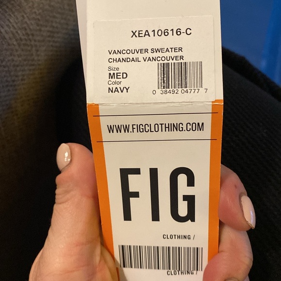 FIG CHALET Vancouver sweater navy blue size medium - Picture 9 of 9